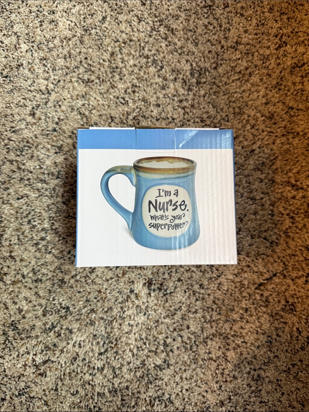 Blue Nurse Mug - "I'm a Nurse, What's Your Superpower?"
